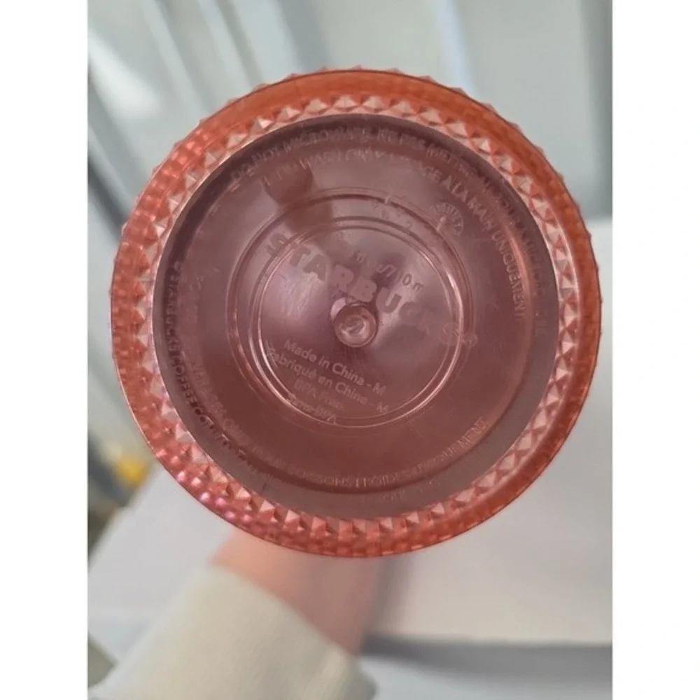 Starbucks Rose Gold Studded‎ Cold Cup Tumbler Venti 24oz With Straw